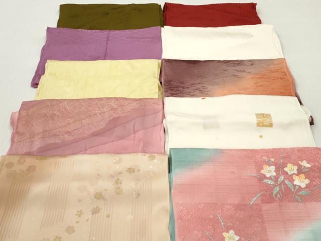 平和屋着物★和装小物 帯揚げ10枚セット 正絹 逸品 DABI0333xg