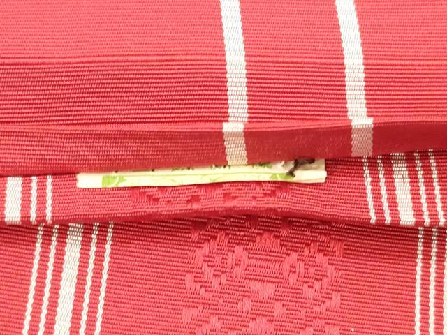 平和屋着物◎本場筑前博多織 半幅帯 献上 証紙付き 正絹 逸品 DABI0382xg
