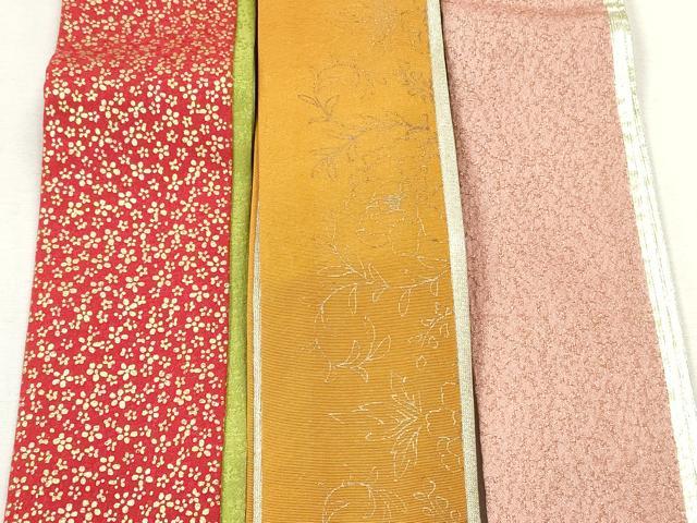 平和屋着物▼和装小物 重ね衿・伊達衿まとめて20点 紗綾形 七宝 草花 舞桜 金銀糸 刺繍 未使用あり 逸品 DABI0412xg