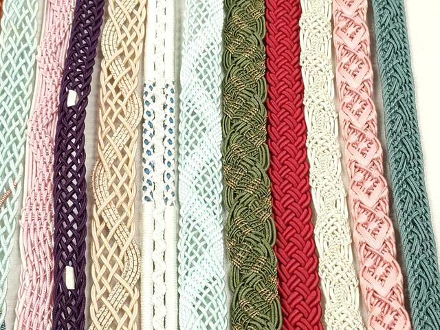 平和屋着物*夏物 和装小物 帯締め20本セット レース織 高麗組 丸組 金銀糸 長尺あり 未使用あり 逸品 DABI0424xg