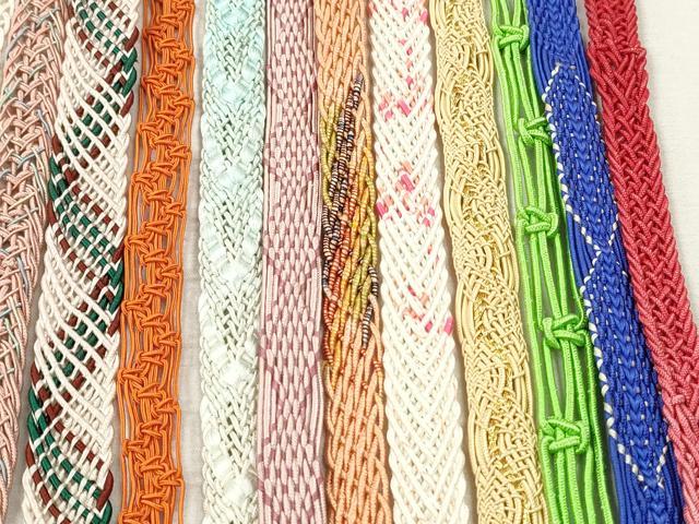 平和屋着物*夏物 和装小物 帯締め20本セット レース織 金糸 未使用あり 逸品 DABI0451xg