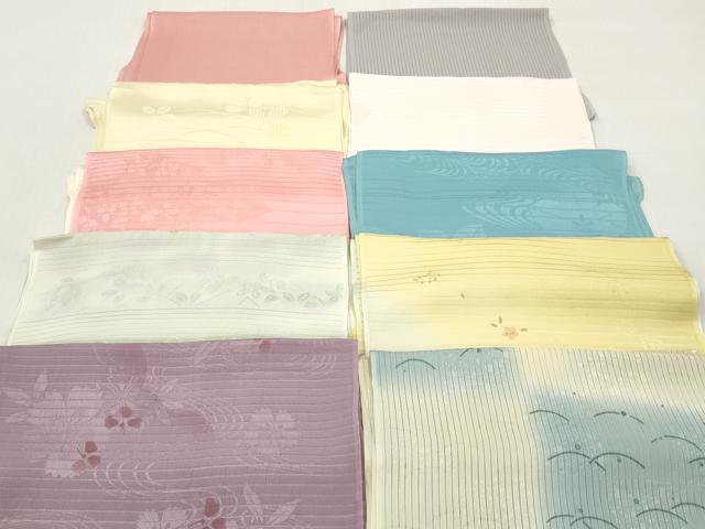 平和屋着物*夏物 和装小物 帯揚げ10枚セット 正絹 逸品 DABI0463xg