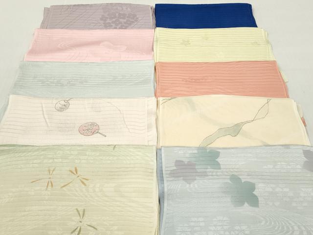 平和屋着物*夏物 和装小物 帯揚げ10枚セット 正絹 逸品 DABI0466xg