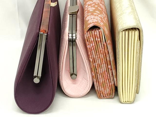 平和屋着物▼和装小物 和装バッグまとめて4点 ハンドバッグ クラッチ 吉祥文 草花文 流水文 金糸 逸品 DABI0490xg