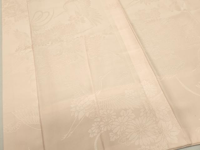 平和屋着物■振袖用長襦袢 袷 飛鶴花地紋 正絹 逸品 DABI0523cd