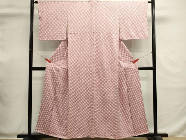 平和屋着物■上質な小紋 総絞り 鹿の子文 正絹 逸品 DABI0539cd