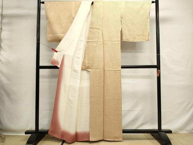 平和屋着物■上質な小紋 総絞り 鹿の子文 正絹 逸品 DABI0540cd
