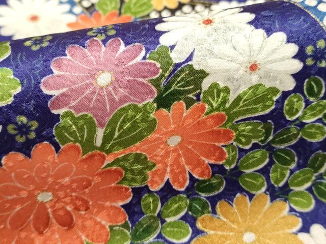 平和屋着物■上質な小紋 片輪車花文 金彩 正絹 逸品 DABI0541cd