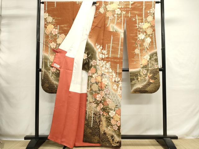 平和屋着物■豪華振袖 吉祥花蝶文 金彩 やまと誂製 正絹 逸品 DABI0559cd