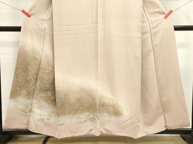 平和屋着物■訪問着 風景文 暈し染め 金彩 正絹 逸品 DABI0584cd