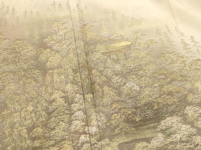 平和屋着物■訪問着 風景文 暈し染め 金彩 正絹 逸品 DABI0584cd