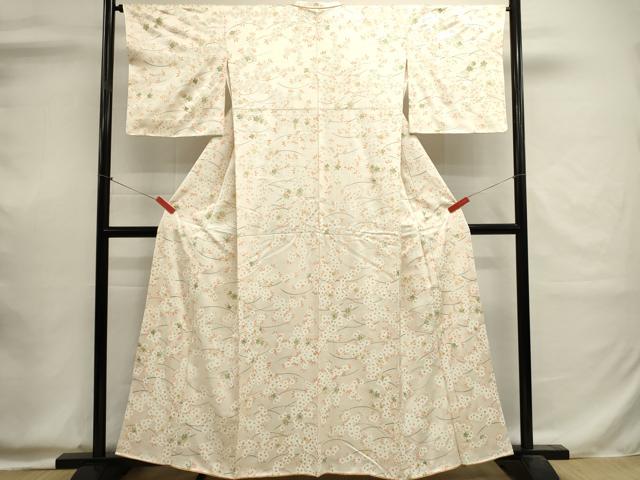 平和屋着物■上質な小紋 草花文 金彩 正絹 逸品 未使用 DABI0595cd