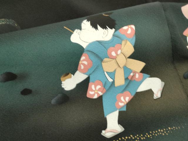 平和屋着物■豪華黒留袖 作家物 童子遊び 暈し染め 金彩 正絹 逸品 DABI0599cd