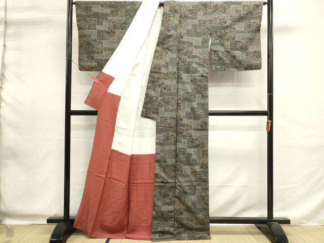 平和屋着物■上質な紬 風景文 正絹 逸品 DABI0613cd