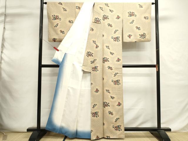 平和屋着物■上質な小紋 鳳凰花文 正絹 逸品 DABI0617cd