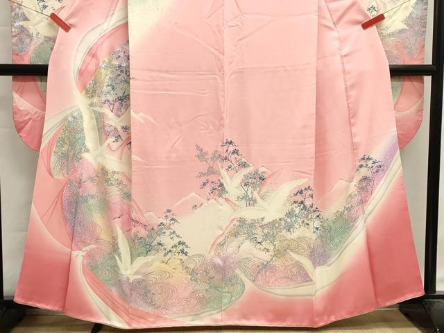 平和屋着物■豪華振袖 流水飛鳥文 暈し染め 金銀彩 正絹 逸品 DABI0628cd