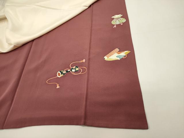 平和屋着物■豪華色留袖 作家物 駒刺繍 器物文様 金彩 正絹 逸品 DABI0640cd