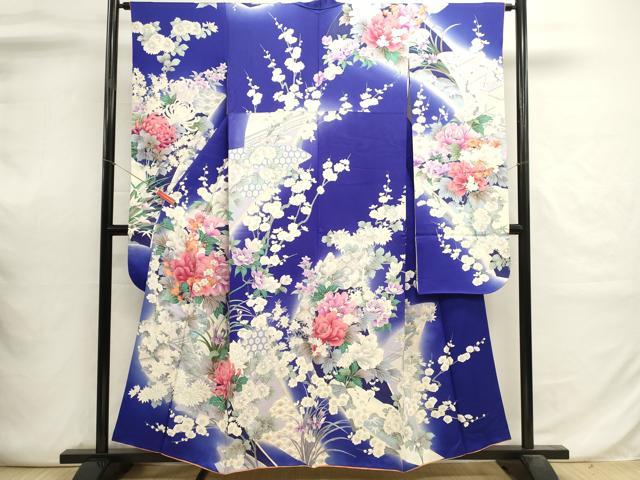 平和屋着物■豪華振袖 吉祥草花文 乱菊 暈し染め 金彩 正絹 逸品 DABI0644cd