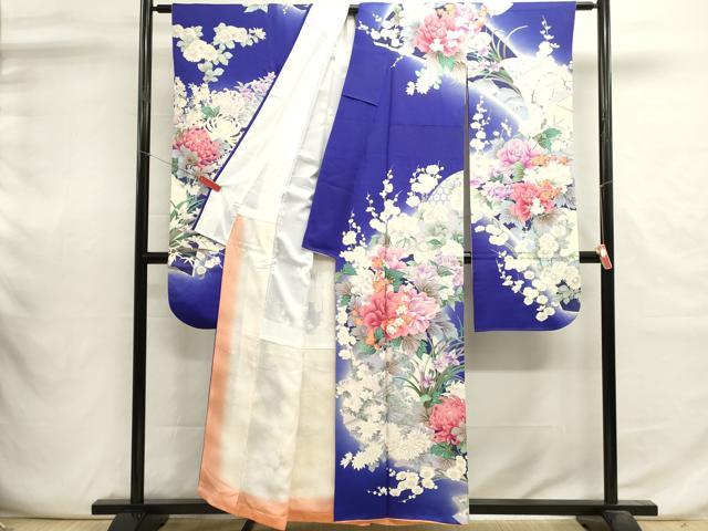 平和屋着物■豪華振袖 吉祥草花文 乱菊 暈し染め 金彩 正絹 逸品 DABI0644cd