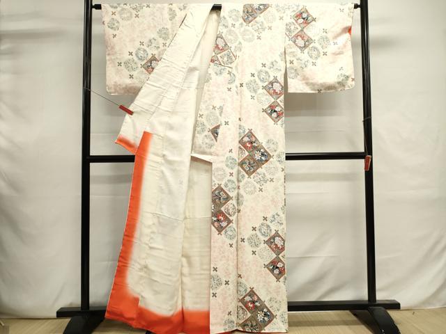 平和屋着物■上質な小紋 花丸文 金銀彩 正絹 逸品 DABI0647cd