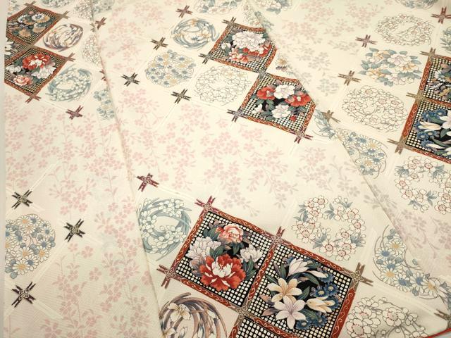 平和屋着物■上質な小紋 花丸文 金銀彩 正絹 逸品 DABI0647cd