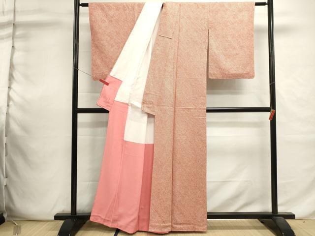 平和屋着物■大変加工の良い総絞り小紋 正絹 逸品 DABI0648cd