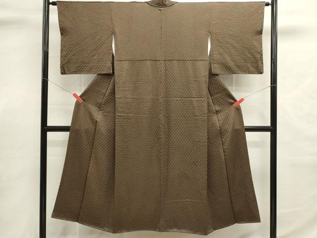 平和屋着物■上質な小紋 総絞り 鹿の子文 正絹 逸品 DABI0651cd