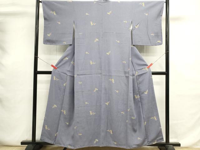 平和屋着物■上質な小紋 成り物 柿 正絹 逸品 未使用 DABI0667cd