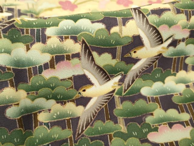 平和屋着物■豪華黒留袖 作家物 風景飛鳥文 正絹 逸品 DABI0679cd