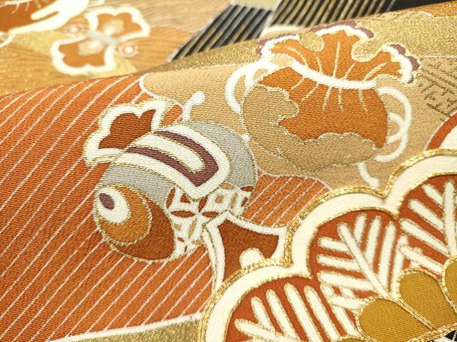 平和屋着物■豪華黒留袖 駒刺繍 松 宝尽くし 金彩 正絹 逸品 DABI0680cd