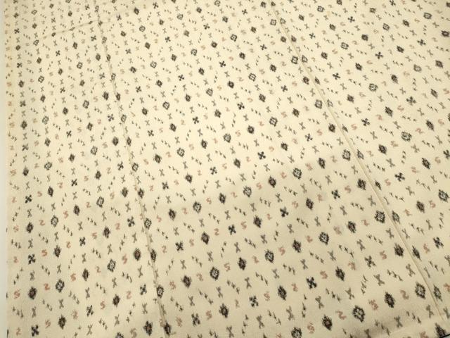 平和屋着物■上質なお召 抽象文 正絹 逸品 DABI0717cd