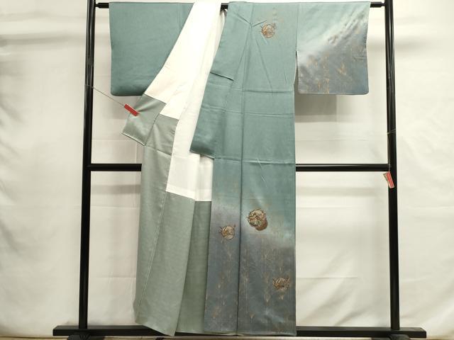 平和屋着物■中国三大刺繍 スワトウ刺繍 汕頭刺繍 総刺繍 訪問着 花丸文 暈し染め 金彩 正絹 逸品 DABI0722cd