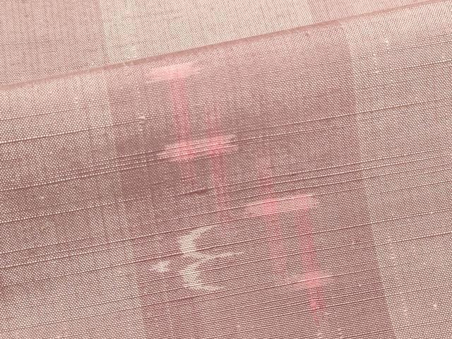 平和屋着物■上質な紬 井桁文様 正絹 逸品 DABI0725cd