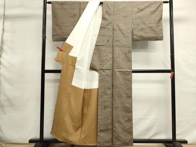 平和屋着物■上質な紬 唐草文 正絹 逸品 未使用 DABI0761cd
