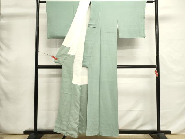 平和屋着物■上質な色無地 青竹色 正絹 逸品 DABI0767cd