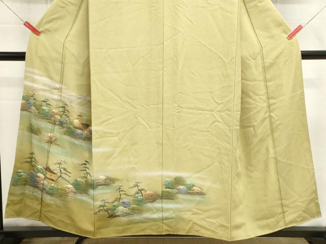 平和屋着物■訪問着 遠山風景文 暈し染め 金銀彩 正絹 逸品 DABI0768cd