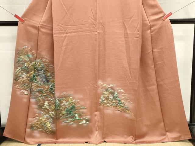 平和屋着物■訪問着 風景文 暈し染め 金彩 正絹 逸品 DABI0772cd