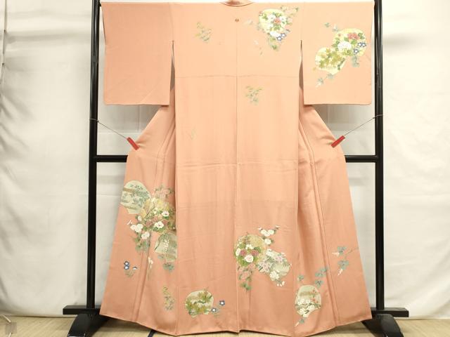 平和屋着物■訪問着 枝花文 金銀彩 正絹 逸品 DABI0789cd
