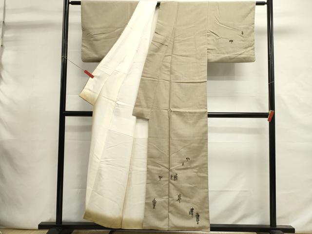平和屋着物■訪問着 手描き 人物文 正絹 逸品 DABI0807cd