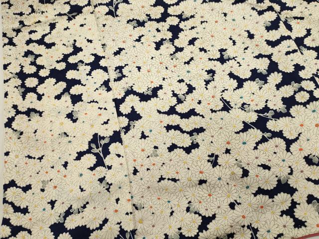 平和屋着物■上質な小紋 草花文 正絹 逸品 DABI0812cd