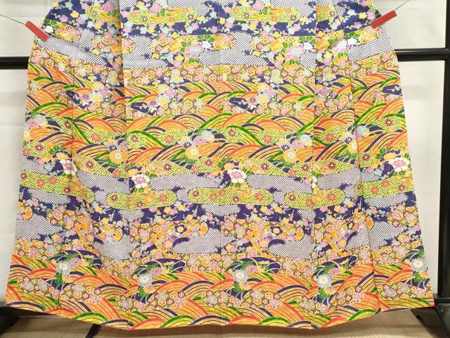 平和屋着物■訪問着 エ霞吉祥花文 正絹 逸品 DABI0818cd