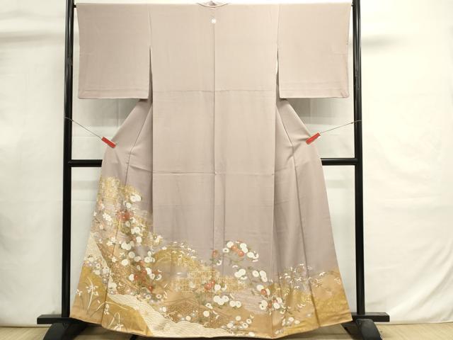 平和屋着物■豪華色留袖 草花文 暈し染め 金銀彩 正絹 逸品 DABI0831cd
