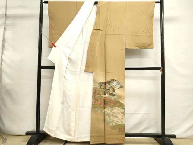 平和屋着物■豪華色留袖 扇面吉祥花文 泰常 暈し染め 金銀彩 正絹 逸品 DABI0838cd