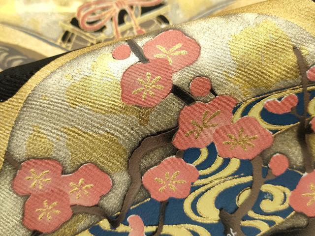 平和屋着物■豪華黒留袖 御所車人物文 金彩 正絹 逸品 DABI0846cd