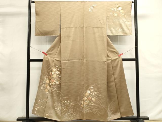 平和屋着物■訪問着 駒刺繍 草花文 暈し染め 金彩 正絹 逸品 DABI0864cd