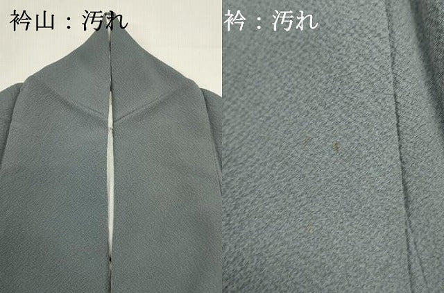 平和屋着物■ファッションデザイナー 花井幸子監修 色無地 秘色色 鬼しぼ縮緬 正絹 逸品 DABI0876cd