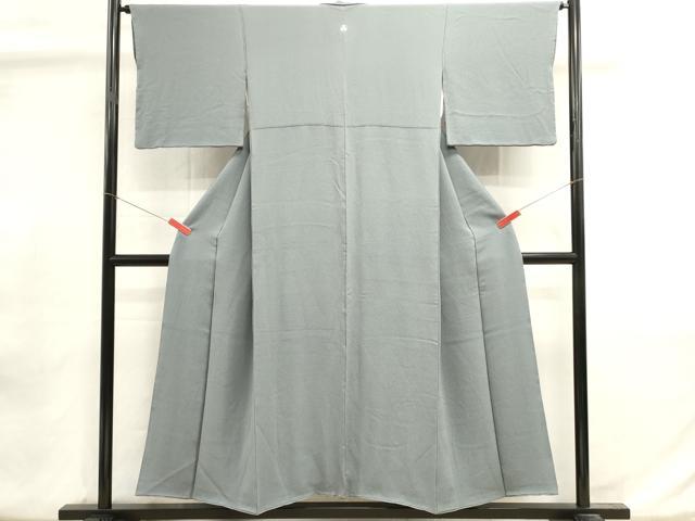 平和屋着物■ファッションデザイナー 花井幸子監修 色無地 秘色色 鬼しぼ縮緬 正絹 逸品 DABI0876cd