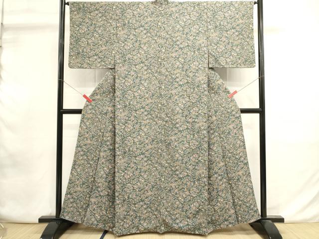 平和屋着物■上質な小紋 流水籬花文 正絹 逸品 DABI0877cd