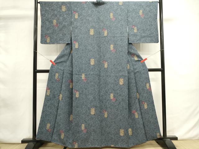 平和屋着物■上質な小紋 抽象文様 正絹 逸品 DABI0880cd