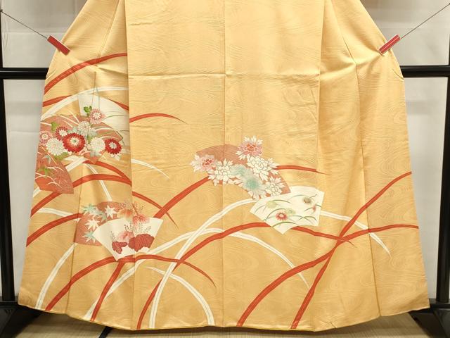 平和屋着物■訪問着 駒刺繍 地紙花文 金銀彩 正絹 逸品 DABI0889cd